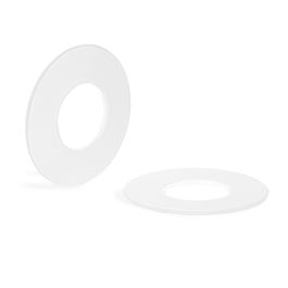 NUDA Arandela Redonda D30 G.1Mm Acabado Blanco Nuda en Cromo Satinado, Negro, Blanco