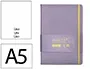 Antartik Cuaderno A5 Tapa Dura Hojas Lisas Morado y Amarillo 100 Hojas 80 gr FSC