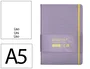Antartik Cuaderno A5 Tapa Dura Hojas Lisas Morado y Amarillo 100 Hojas 80 gr FSC
