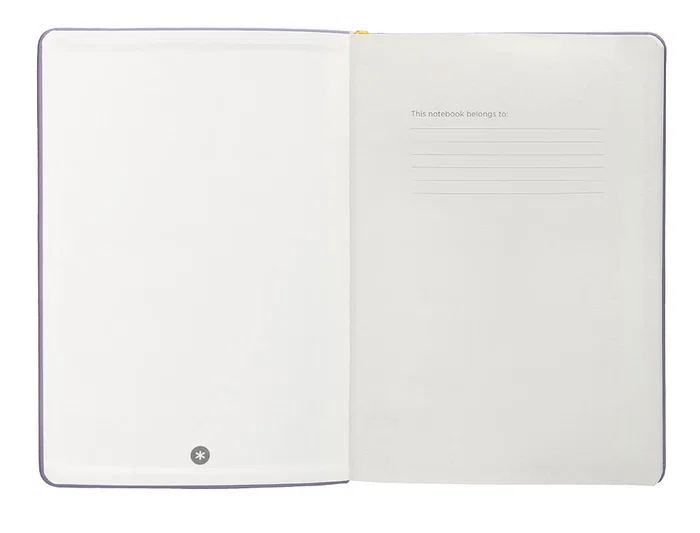 Antartik Cuaderno A5 Tapa Dura Hojas Lisas Morado y Amarillo 100 Hojas 80 gr FSC