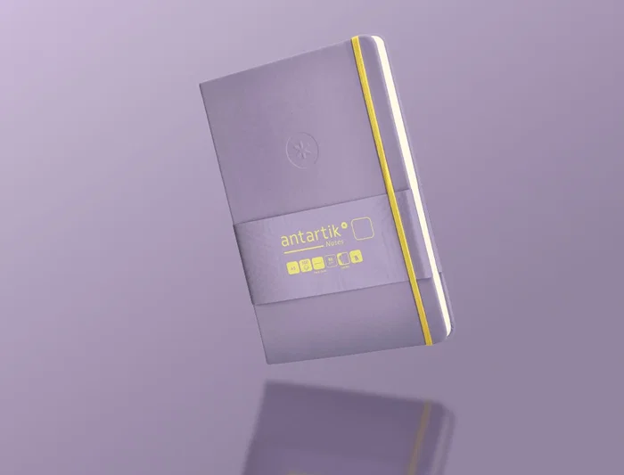 Antartik Cuaderno A5 Tapa Dura Hojas Lisas Morado y Amarillo 100 Hojas 80 gr FSC