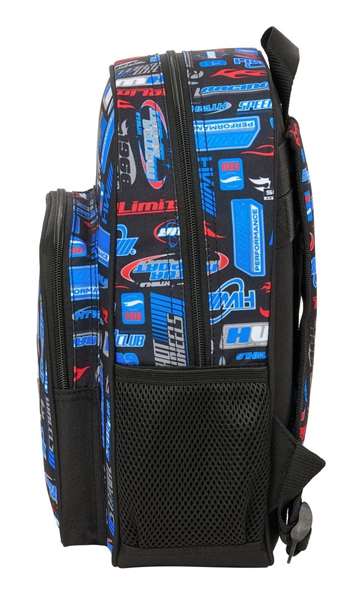 Safta Mochila Infantil Adaptable a Carro Hot Wheels 27x33x10 cm