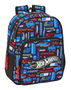 Safta Mochila Infantil Adaptable a Carro Hot Wheels 27x33x10 cm