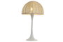DKD Home Decor Lámpara de Sobremesa Seta Metal y Cuerda Blanco y Natural