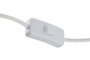 DKD Home Decor Lámpara de Sobremesa Seta Metal y Cuerda Blanco y Natural