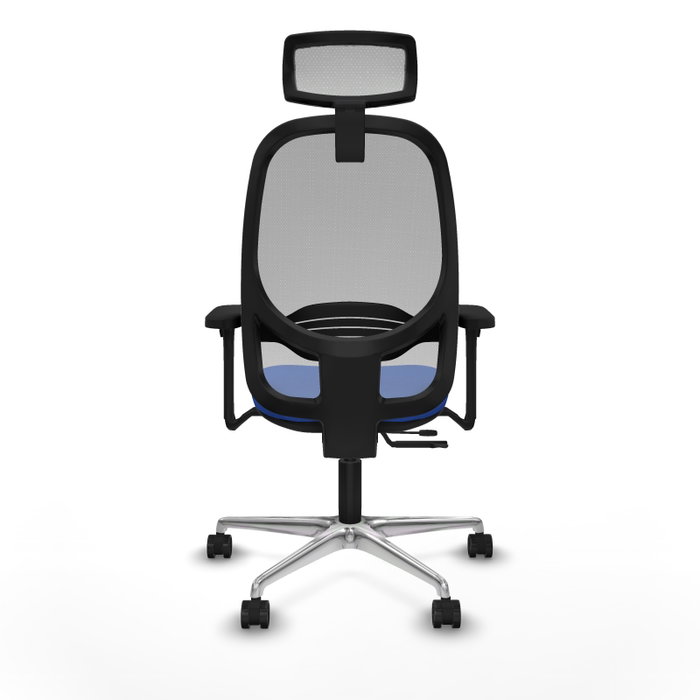 PIQUERAS Y CRESPO Silla de oficina Cilanco con mecanismo Sincro/Traslack, Azul y Gris