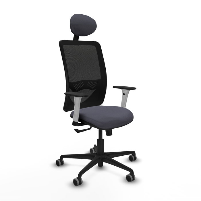 PIQUERAS Y CRESPO Silla de oficina Zulema con mecanismo Sincro, Gris oscuro y Negro PIQUERAS Y CRESPO Silla de oficina Zulema con mecanismo Sincro, Gris oscuro y Negro