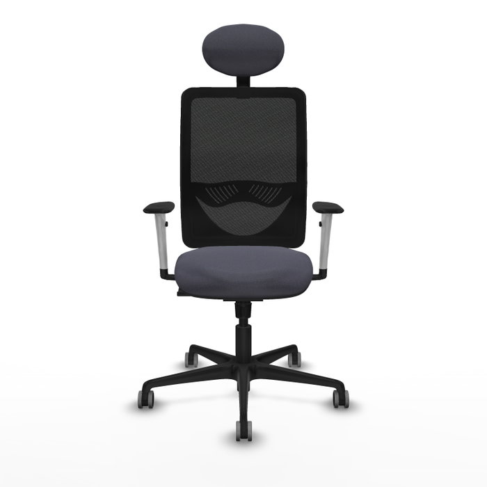 PIQUERAS Y CRESPO Silla de oficina Zulema con mecanismo Sincro, Gris oscuro y Negro PIQUERAS Y CRESPO Silla de oficina Zulema con mecanismo Sincro, Gris oscuro y Negro