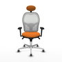 PIQUERAS Y CRESPO Silla de oficina Jorquera Naranja y Blanco