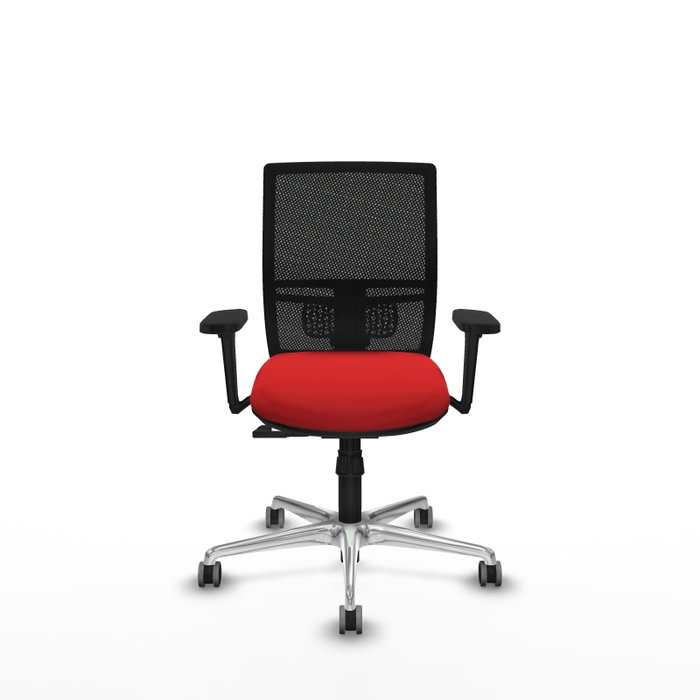 PIQUERAS Y CRESPO Silla de oficina Yunquera Rojo/Negro con Mecanismo Sincro