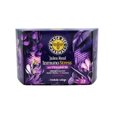 BLACK BEE Jalea Real Inmuno Stress 20 Viales - Suplemento Alimenticio