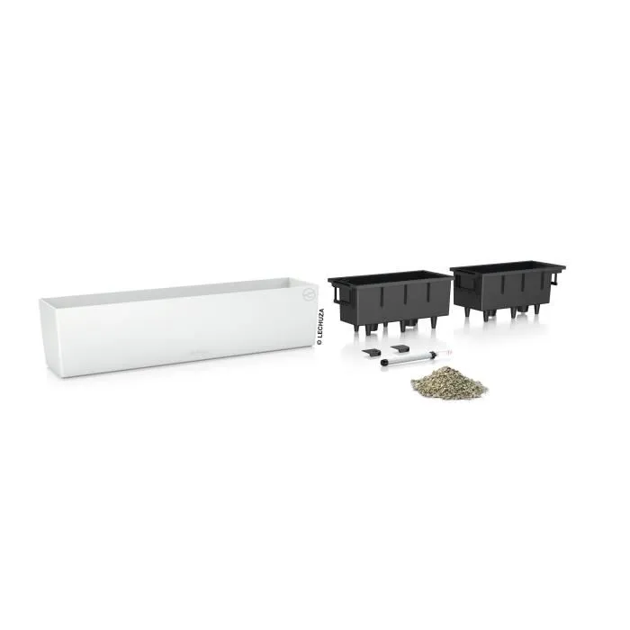 Lechuza LEC4008789156808 Jardinera Balconera Color 80 Blanco 12 L