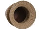 DKD Home Decor Jarrón de Terracota y Ratán 22x22x35 cm