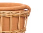 Giftdecor Jarrón Indalo de Barro y Mimbre, Color Marrón Natural, Dimensiones 22x19x16 cm (Set de 4)