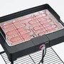 Severin Barbacoa eléctrica PG8566 con patas - 2200 W - Superficie 44,5 x 26 cm - Termostato regulable - Negra