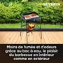 Severin Barbacoa eléctrica PG8566 con patas - 2200 W - Superficie 44,5 x 26 cm - Termostato regulable - Negra