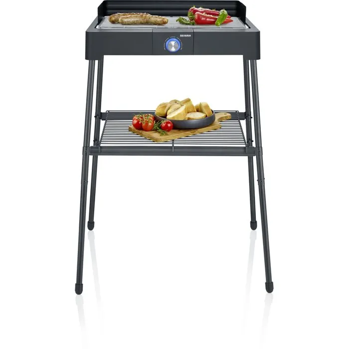 Severin Barbacoa eléctrica PG8566 con patas - 2200 W - Superficie 44,5 x 26 cm - Termostato regulable - Negra Severin Barbacoa eléctrica PG8566 con patas - 2200 W - Superficie 44,5 x 26 cm - Termostato regulable - Negra