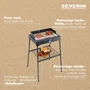 Severin Barbacoa eléctrica PG8566 con patas - 2200 W - Superficie 44,5 x 26 cm - Termostato regulable - Negra