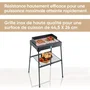 Severin Barbacoa eléctrica PG8566 con patas - 2200 W - Superficie 44,5 x 26 cm - Termostato regulable - Negra