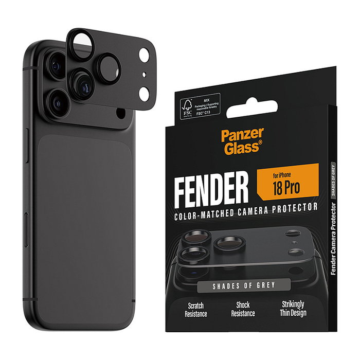PanzerGlass Fender Camera Lens Protector iPhone 18 Pro Shades of Grey