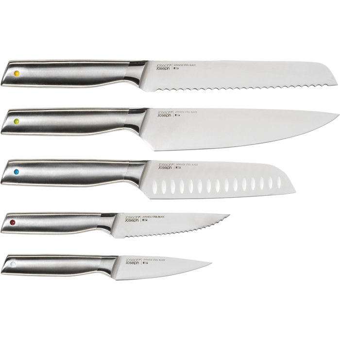 Joseph Joseph Elevate SST Knife Set con bandeja de bambú para cajón de 5 piezas de acero inoxidable japonés.</a>
