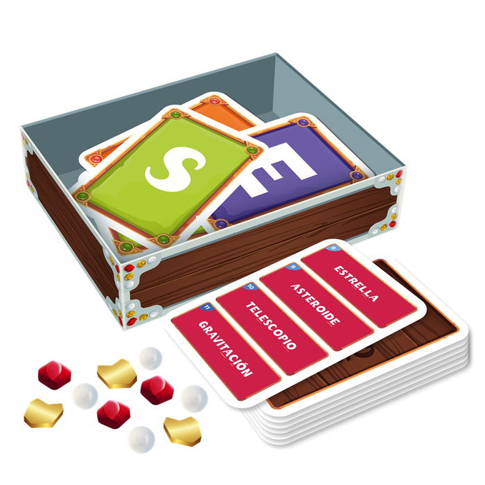 Juegos Speed Letters SPLE01ES - Juego de cartas de palabras dinámico y rápido, edad recomendada 7+, idioma español, PEGI 7