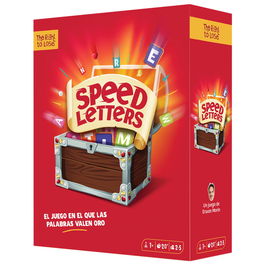 Juegos Speed Letters SPLE01ES - Juego de cartas de palabras dinámico y rápido, edad recomendada 7+, idioma español, PEGI 7