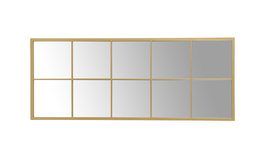 DKD Home Decor Espejo Ventana de Hierro y Cristal Dorado 60x150 cm