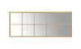 DKD Home Decor Espejo Ventana de Hierro y Cristal Dorado 60x150 cm