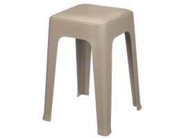 KIPIT Taburete Plástico Acolchado Gris (Pack de 10)