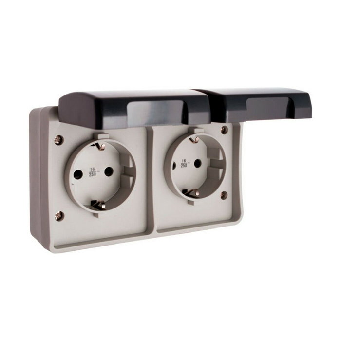 Solera Base fija estanca doble t/tl 16 a 250 v ip44 Solera Base fija estanca doble t/tl 16 a 250 v ip44