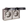 Solera Base fija estanca doble t/tl 16 a 250 v ip44