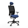 PIQUERAS Y CRESPO Silla de oficina Zulema con mecanismo Sincro/Traslack, Azul marino y Negro