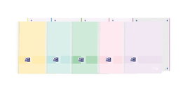 OXFORD Bloc School EU.Book 1 Live&Go micro, tapa PP, A4+, 80h, Surtido Pastel (Set de 5)