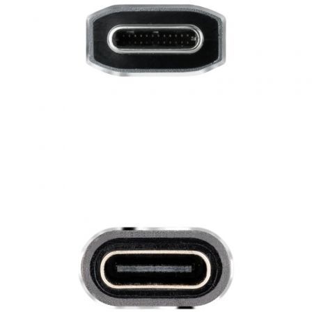 Nanocable 10.01.4501-L150-COMB Cable Alargador USB Tipo-C Macho - USB Tipo-C Hembra, 1.5m, Negro, USB-C 3.2 Gen2x2 20Gbps 100W 4K