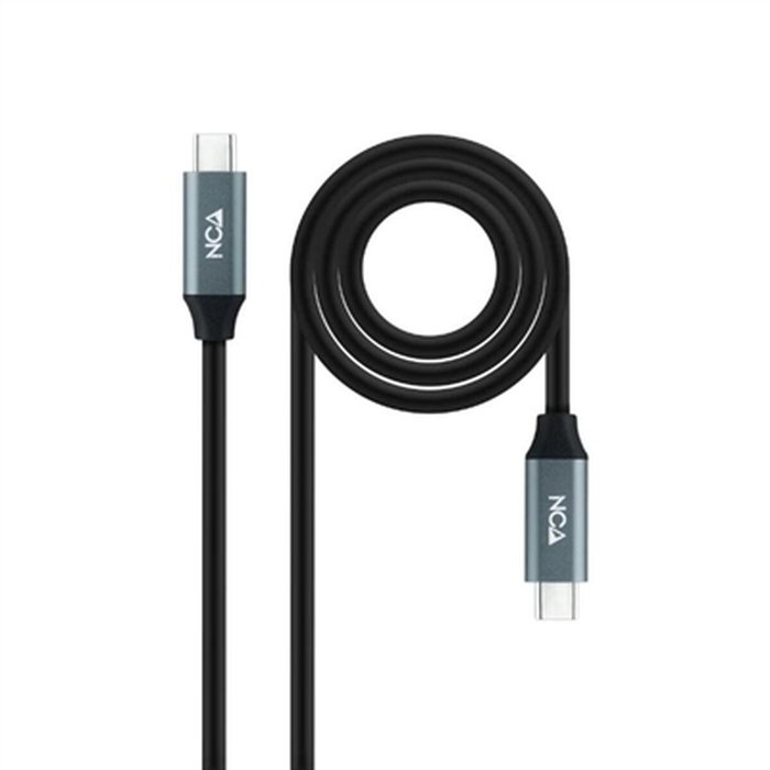 Nanocable Cable Alargador USB-C 3.2 Gen2x2 20Gbps 100W 1.5m Negro