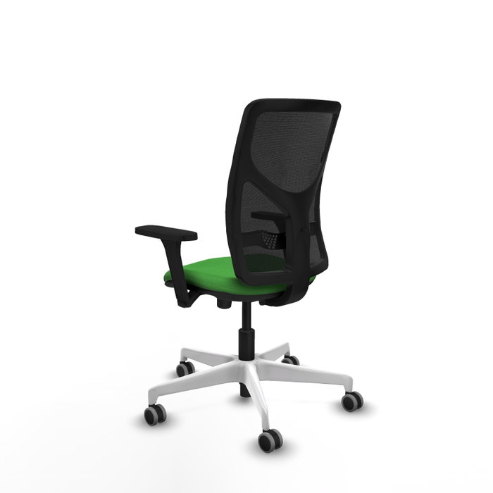 PIQUERAS Y CRESPO Silla de oficina Motilla con mecanismo Sincro/Traslack, verde y negro