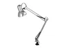 Q-Connect Antares Lámpara de Escritorio, Brazo Articulado 3 Puntos con Pinza, Interruptor, Metálica, 40W, Color Plata