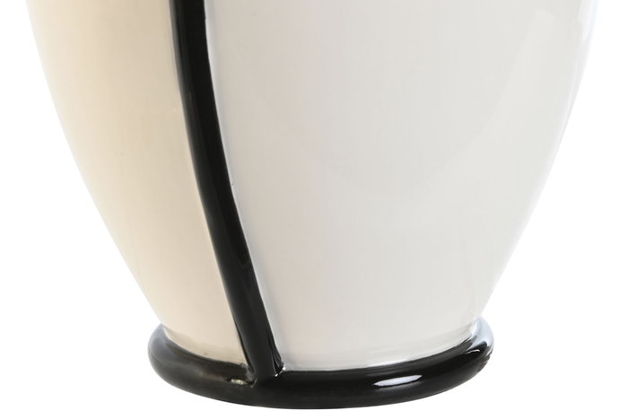 DKD Home Decor Jarrón Moderno Bicolor Cerámica 15 x 26 x 16 cm