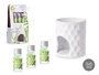 Acorde Set Quemador Aceite Esencial Bambu Ceramica Blanco 11 x 19.8 x 6.5 cm (Set de 12)