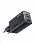 Anker 735 Charger GaNPrime 65W - Cargador de Pared USB-C 2 Puertos + USB-A 1 Puerto para Carga Rápida de Laptop MacBook, iPhone, Samsung Galaxy, iPad, Tablets, Smartphone, Negro