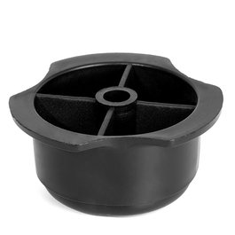 Q&Q Pata Plástico Redonda Primal D48 H30 Negro para Tornillo Rosca Madera 48 mm 30 mm