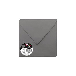 Sobre Clairefontaine Pollen 165X165 120G Gris Acero Paquete De 20