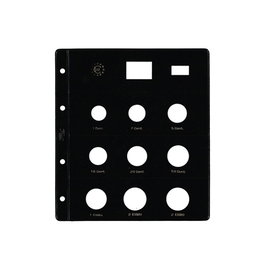 Funda Para Album De Monedas Pardo Tipo Claraboya Euros 9 Aloj. (Especial 2 ) (Set de 12)