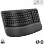 Logitech Wave Keys Teclado Ergonómico Inalámbrico QWERTY Español Grafito