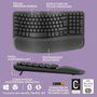 Logitech Wave Keys Teclado Ergonómico Inalámbrico QWERTY Español Grafito