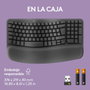 Logitech Wave Keys Teclado Ergonómico Inalámbrico QWERTY Español Grafito
