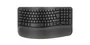 Logitech 920-012296 Teclado Ergonómico Wave Keys Inalámbrico RF + Bluetooth QWERTY Español Negro Grafito Completo con Reposamanos