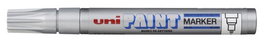 Uni-Ball Marcador Permanente Paint Marker PX-20 L Color Plata, Tinta a Base de Aceite, Resistente a la Luz y Agua, Soporta Altas Temperaturas