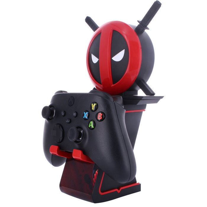 Cable Guy Marvel Deadpool Figura Soporte 20cm para Mandos y Auriculares con Carga USB